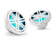 M3, 7,7-inch Marine Coaxial Speakers, Gloss White Sport Grilles with LED Lighting