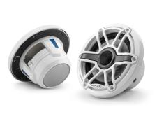 M6, 6,5-inch Marine Coaxial Speakers, Gloss White Trim Ring, Gloss White Sport Grill