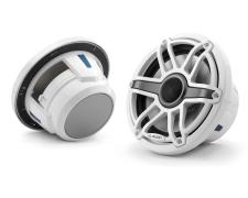 M6, 8,8-inch Marine Coaxial Speakers, Gloss White Trim Ring, Gloss White Sport Grill